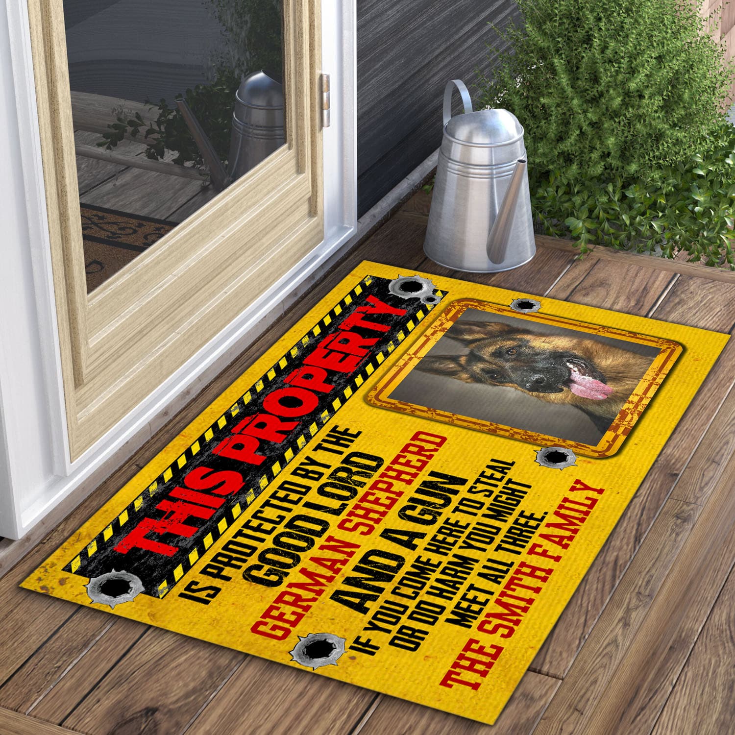 9VT. This Property Is Protected(Sample Design) Doormat mockup 3