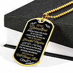 To My Grandson Someday When the Pages of My Life End I Know That You Will Be the Most Beautiful Dog Tag Pendant Necklace