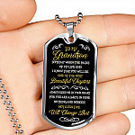 To My Grandson Someday When the Pages of My Life End I Know That You Will Be the Most Beautiful Dog Tag Pendant Necklace