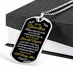 To My Grandson Someday When the Pages of My Life End I Know That You Will Be the Most Beautiful Dog Tag Pendant Necklace