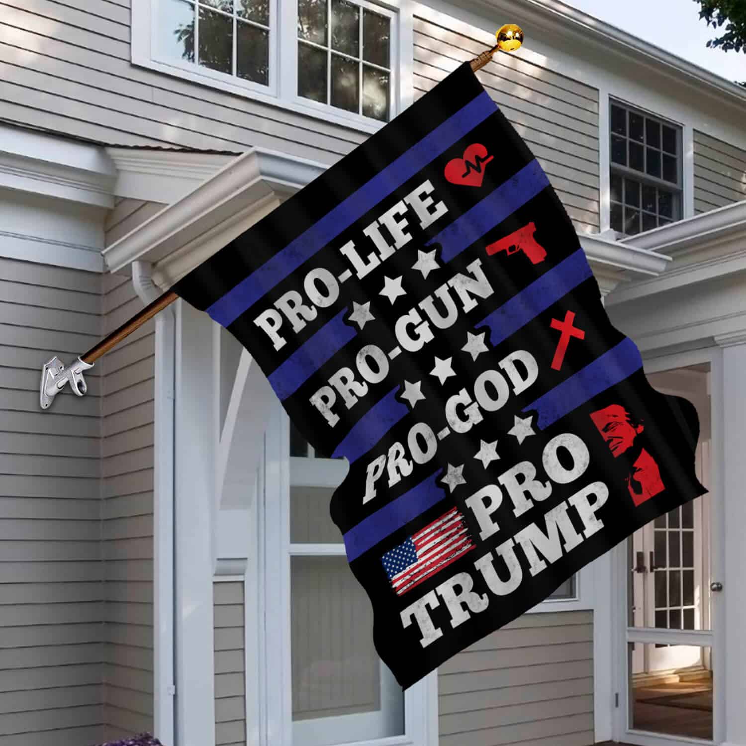 5TM. Pro Trump 30x40 House Flag Mockup 6