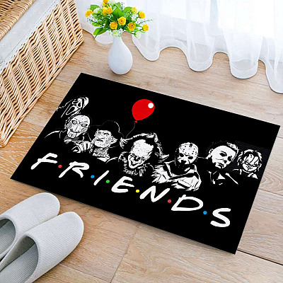 Alternative view of Welcome Friends Horror Characters Indoor Outdoor Decorative Doormat