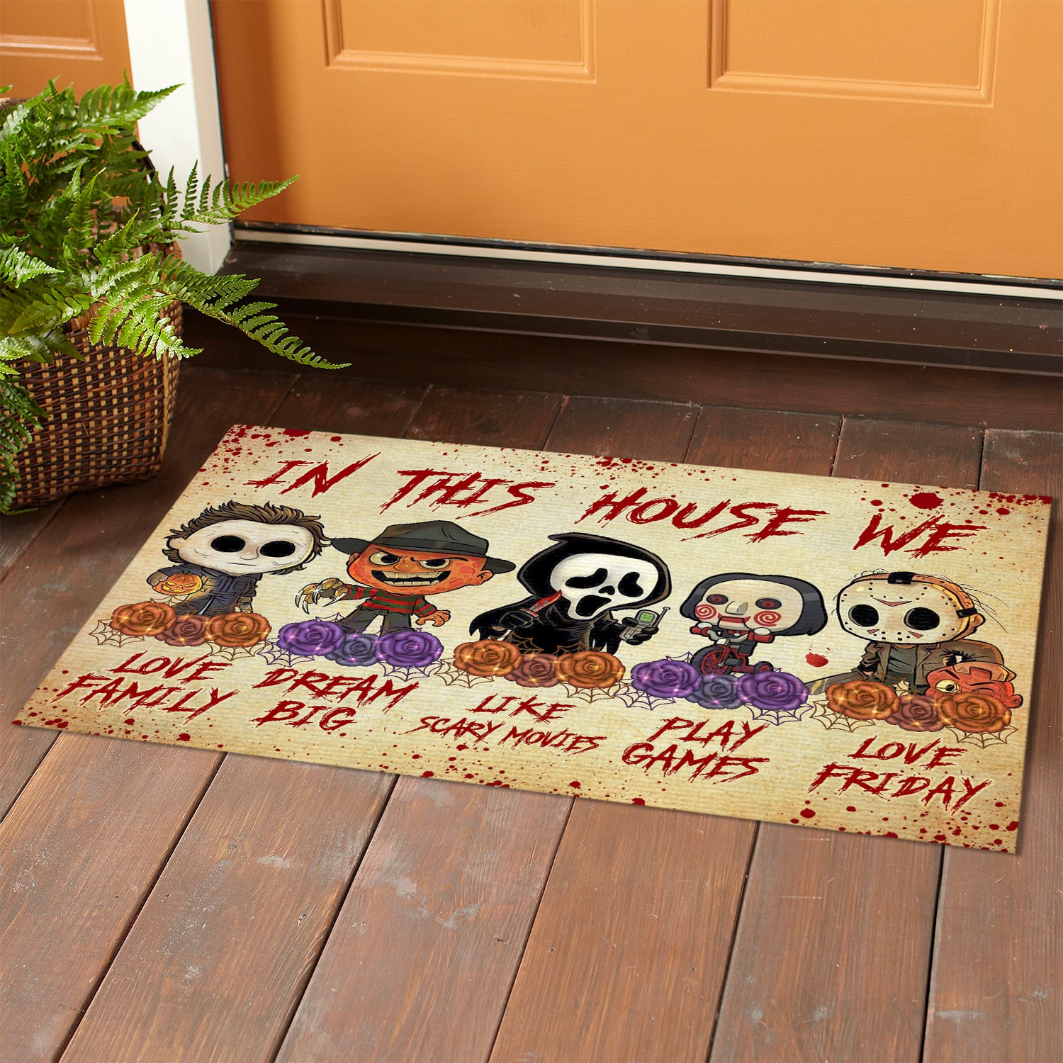 5UT. Horror In This House(4) Doormat mockup 1