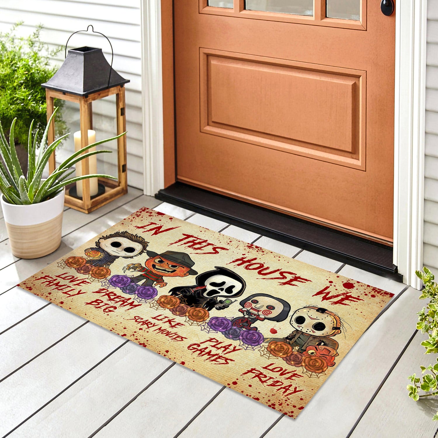 5UT. Horror In This House(4) Doormat mockup 8