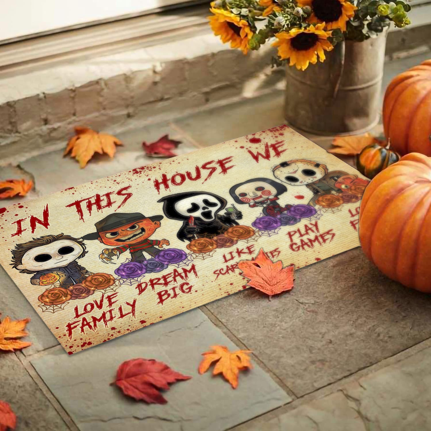 5UT. Horror In This House(4) Doormat mockup 9