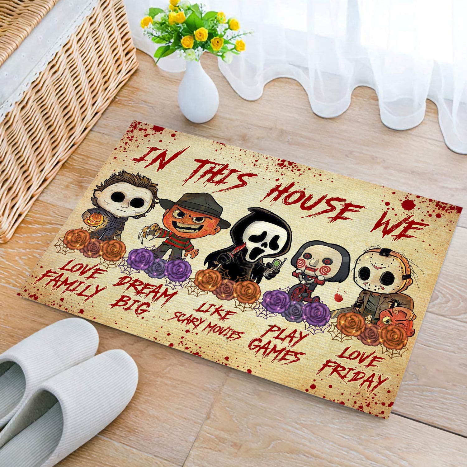5UT. Horror In This House(4) Doormat mockup 2