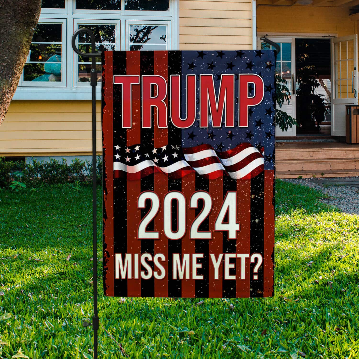 7TM. Miss Me Yet_1 30x40 Garden Flag Mockup 3