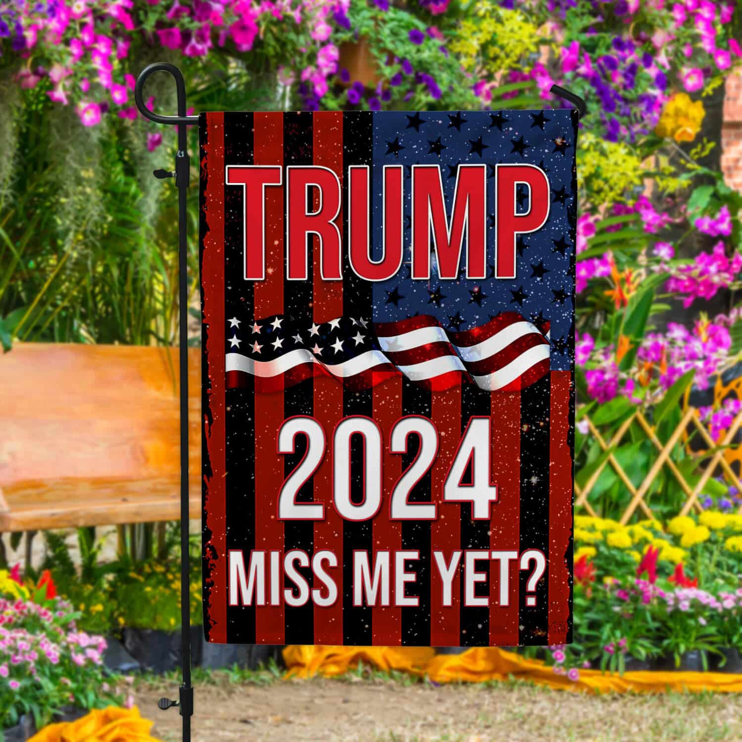 7TM. Miss Me Yet_1 30x40 Garden Flag Mockup 4