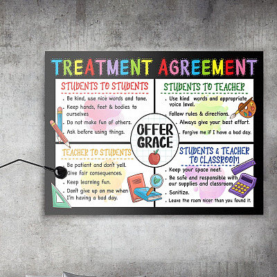 Classroom Treatment Agreement Students To Students Be Kind Use Nice Words Framed Canvas Prints - Unframed Poster (Relist)