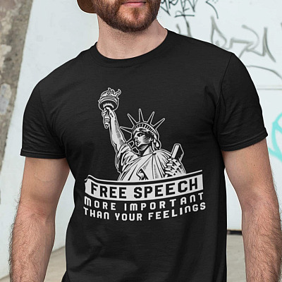 Free Speech More Important Than Your Feelings T-Shirt - V-Neck Shirt