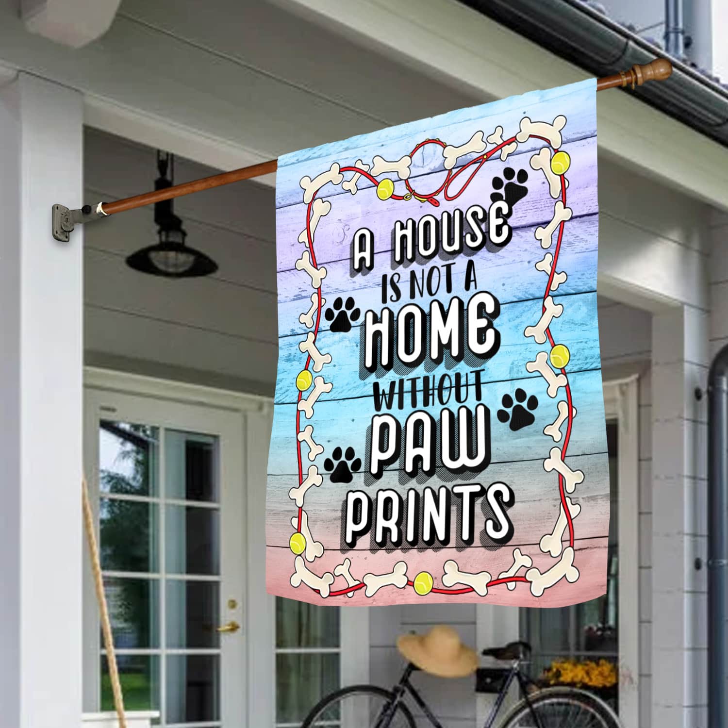 6MH. Paw Home 30x40 House Flag Mockup 1