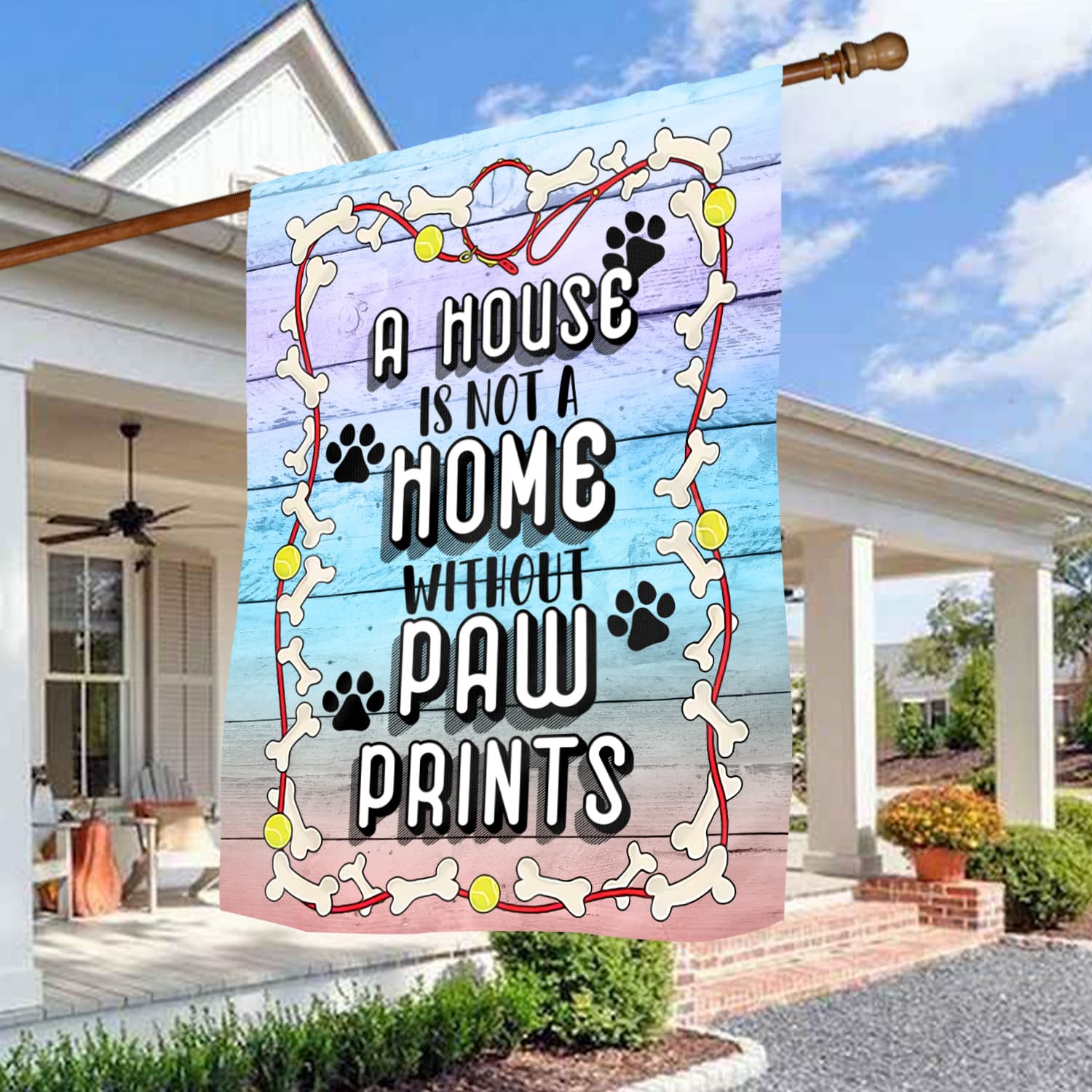 6MH. Paw Home 30x40 House Flag Mockup 3
