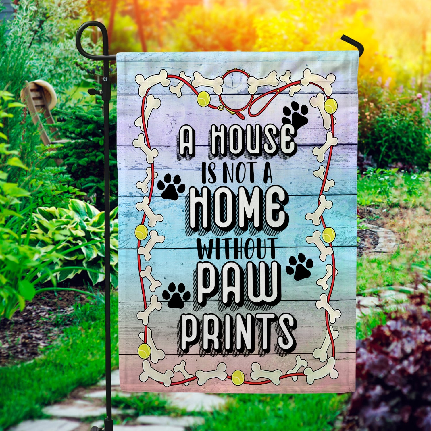 6MH. Paw Home 30x40 Garden Flag Mockup 1
