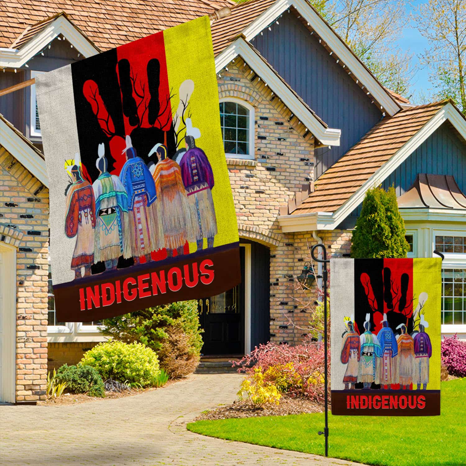 8KNG. Indigenous people 30X40 Garden & House Mockup 3fx