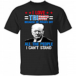 I Love Trump Because tee, Black, Unisex T-Shirt
