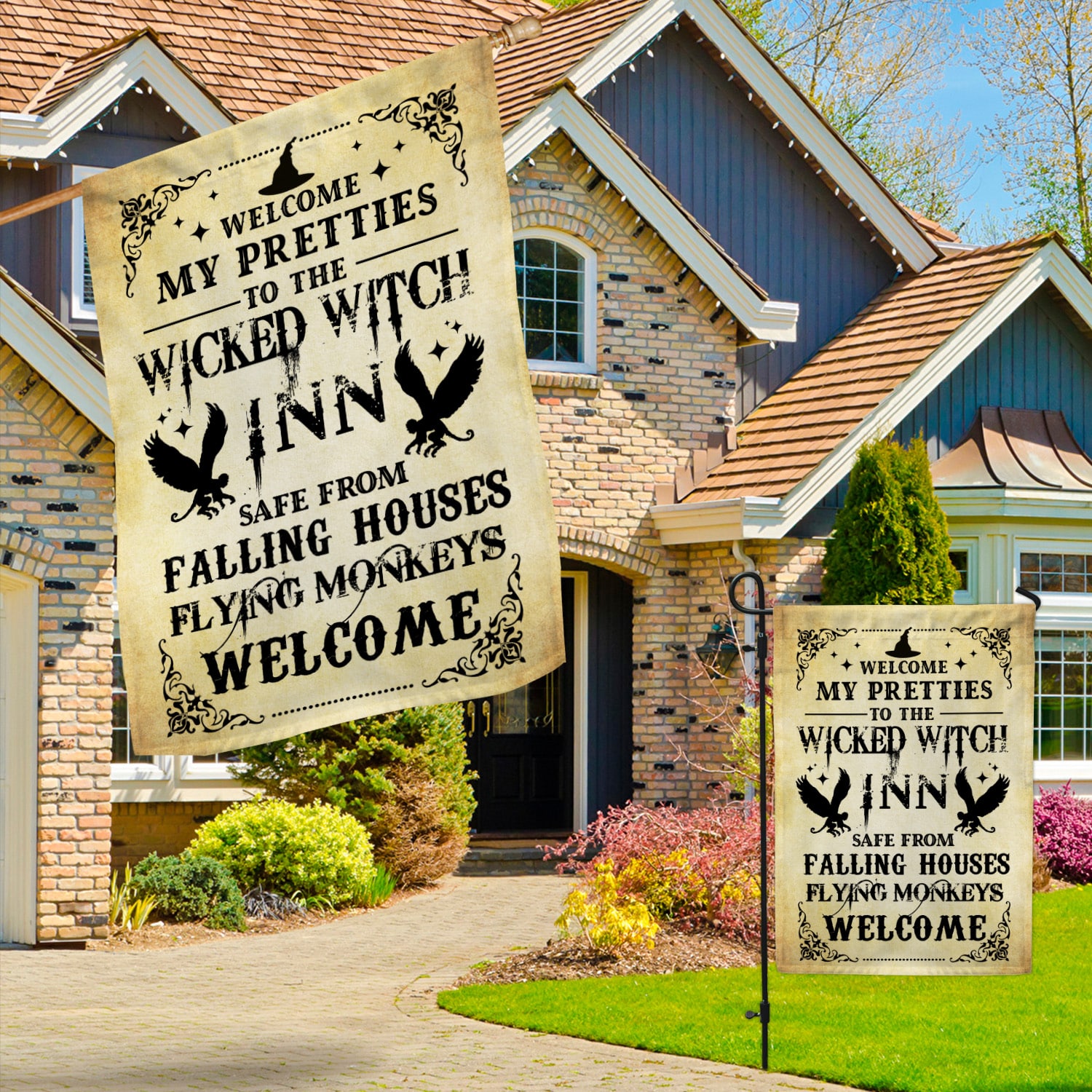 4LV. Wicked Witch Inn Garden & House Mockup 3