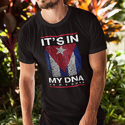 Alternative view of Vintage It's In My DNA SOS Cuba Libre T-shirt - Free Cuba Patria Y Vida Shirt - Cuban Pride Shirt