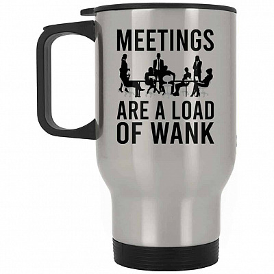14 oz. Silver Travel Mug