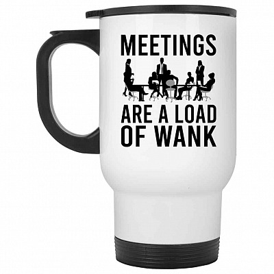14 oz. White Travel Mug