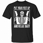 Put Your Feet up Shirt, Black, Unisex T-Shirt