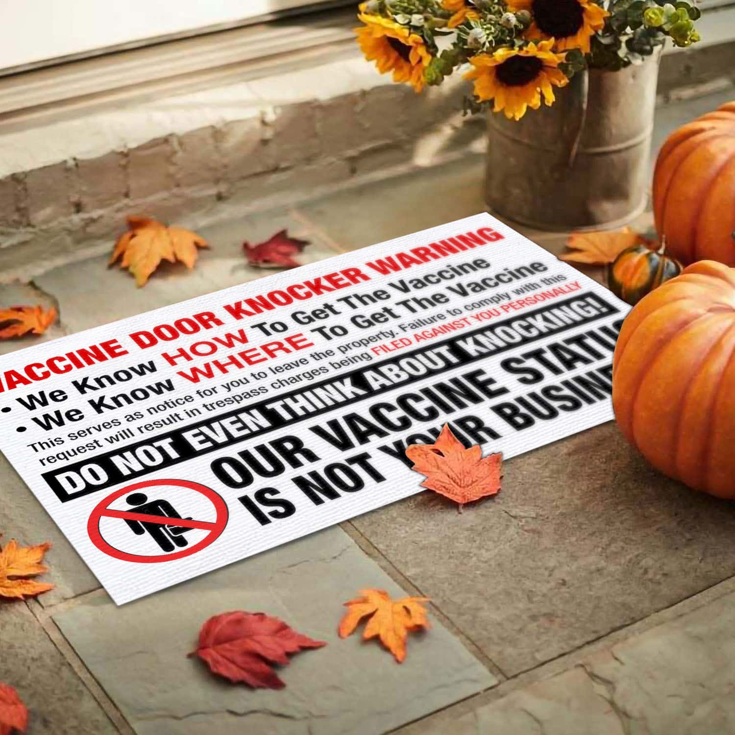 2O. Vaccine Door Doormat mockup 9