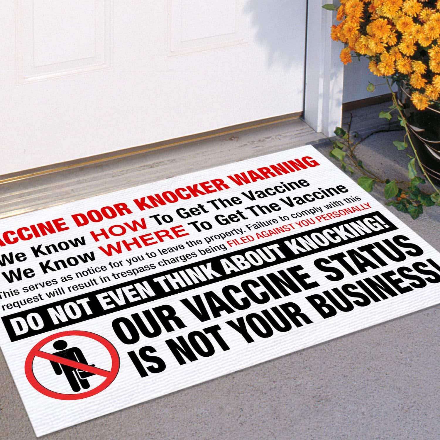 2O. Vaccine Door Doormat Mockup 11
