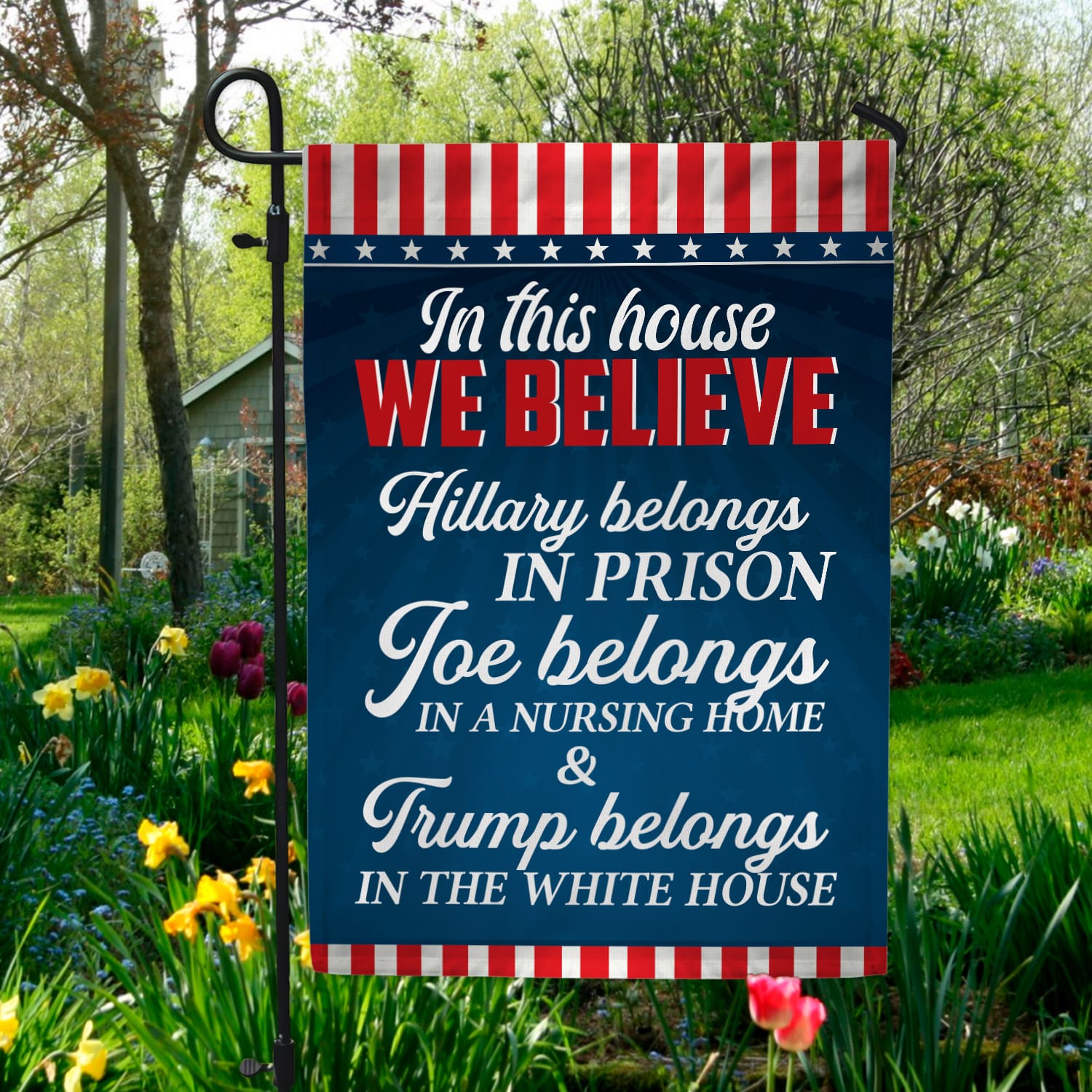 10MH. Hilary Joe Trump 30X40 Garden Flag Mockup 5
