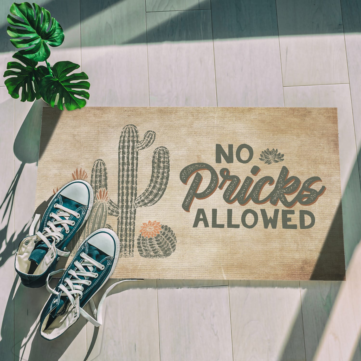 7MH. No Pricks Allowed Doormat mockup 5