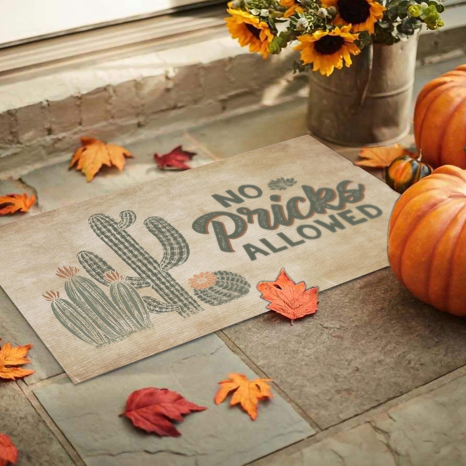 7MH. No Pricks Allowed Doormat mockup 9