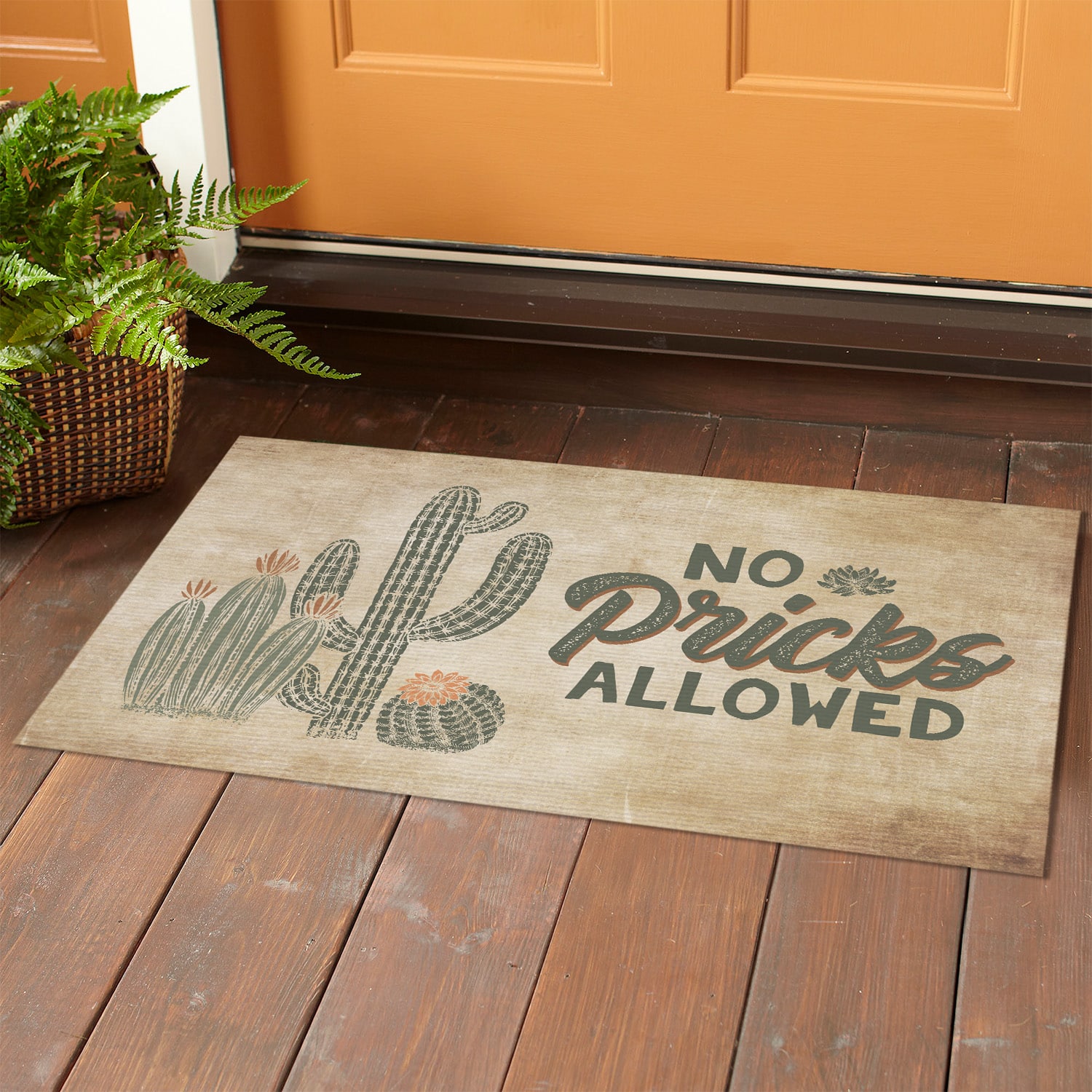 7MH. No Pricks Allowed Doormat mockup 1