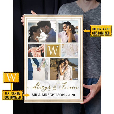 Alternative view of Always and Forever Personalized Photo Canvas - Wedding Framed Canvas - Unframed Poster - Anniversary Home Decor