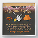 To My Smoking Hot Camping Partner Love Knot Pendant Necklaces - Funny Camping Partner Gift - Love Knot Necklace
