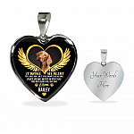 Personalized Photo It Broke Our Hearts To Lose You Heart Pendant Necklace - Memorial Pet Custom Photo Gift