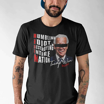 Alternative view of Bumbling Idiot Destroying Entire Nation Trump Won T-Shirt - V-Neck Shirt