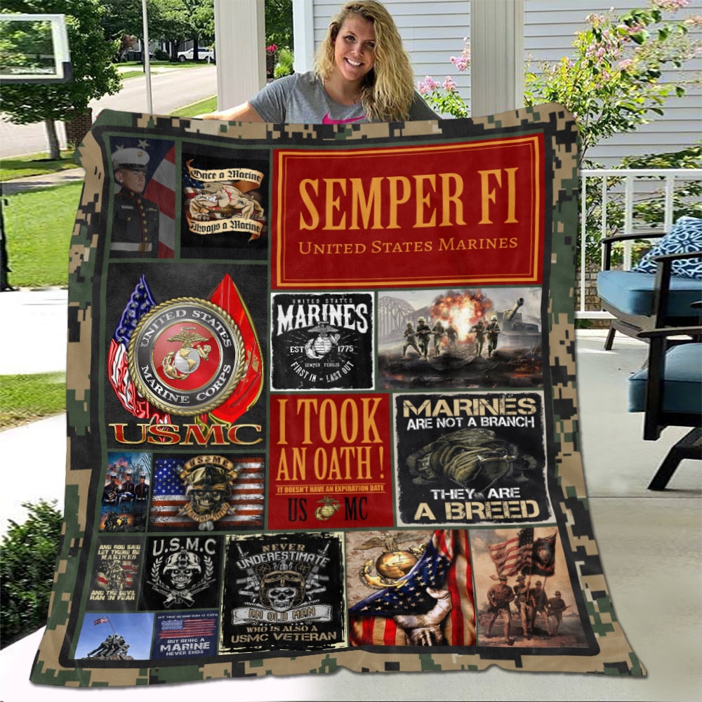 4KNG. Semper Fi (7) Blanket Mockup 4