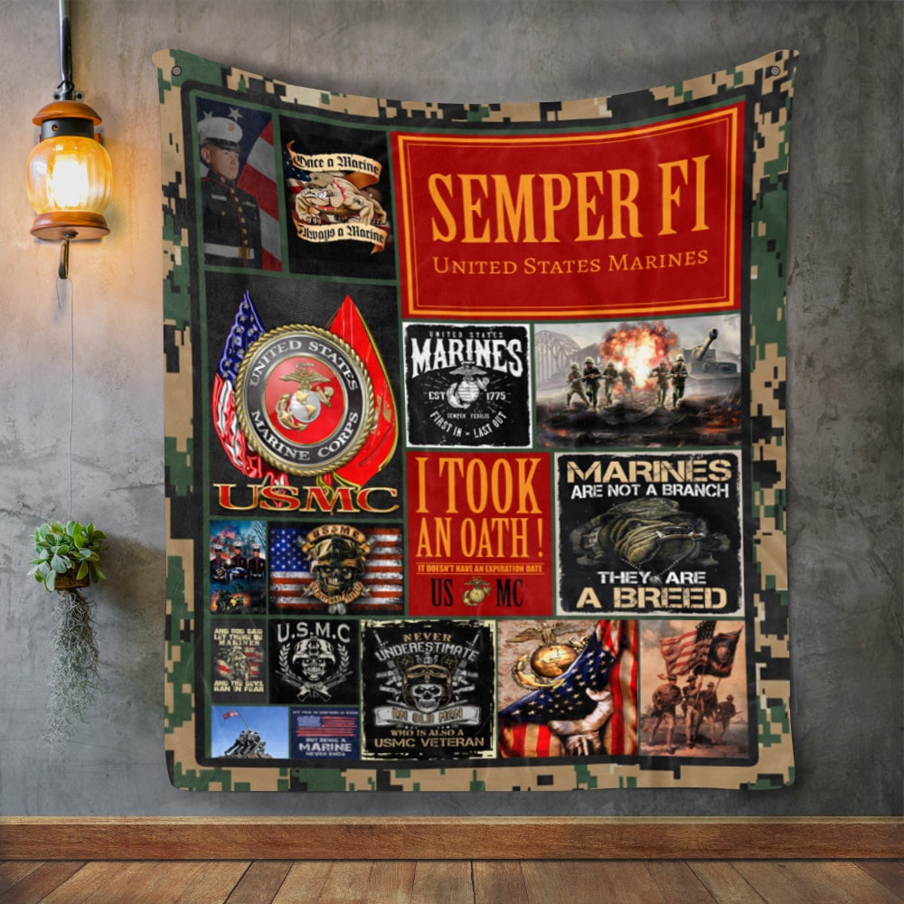 4KNG. Semper Fi (7) Blanket Mockup 2