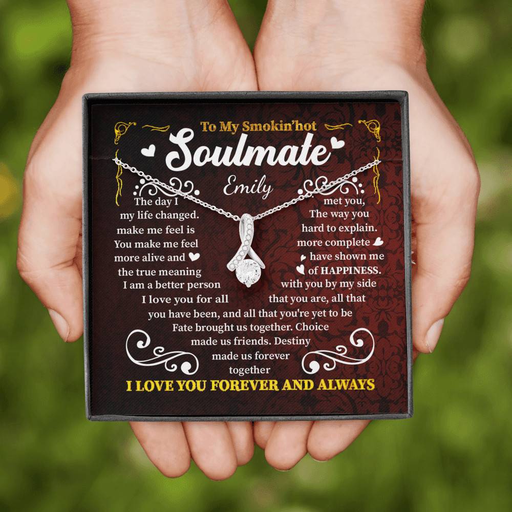Personalized to My Smokin' Hot Soulmate the Day I Met You My Life Changed Alluring Pendant Necklace