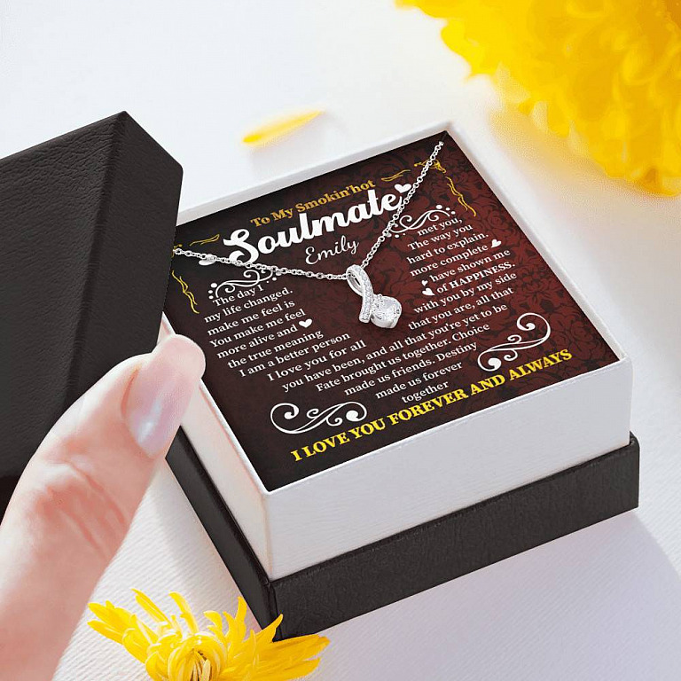Personalized to My Smokin' Hot Soulmate the Day I Met You My Life Changed Alluring Pendant Necklace