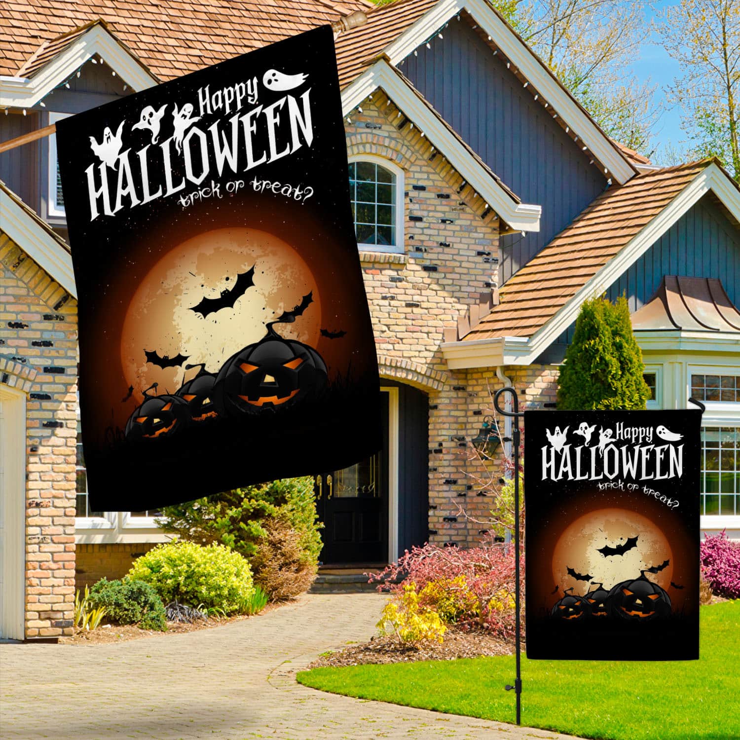 1O. Happy Halloween 30x40 Garden & House Mockup 3