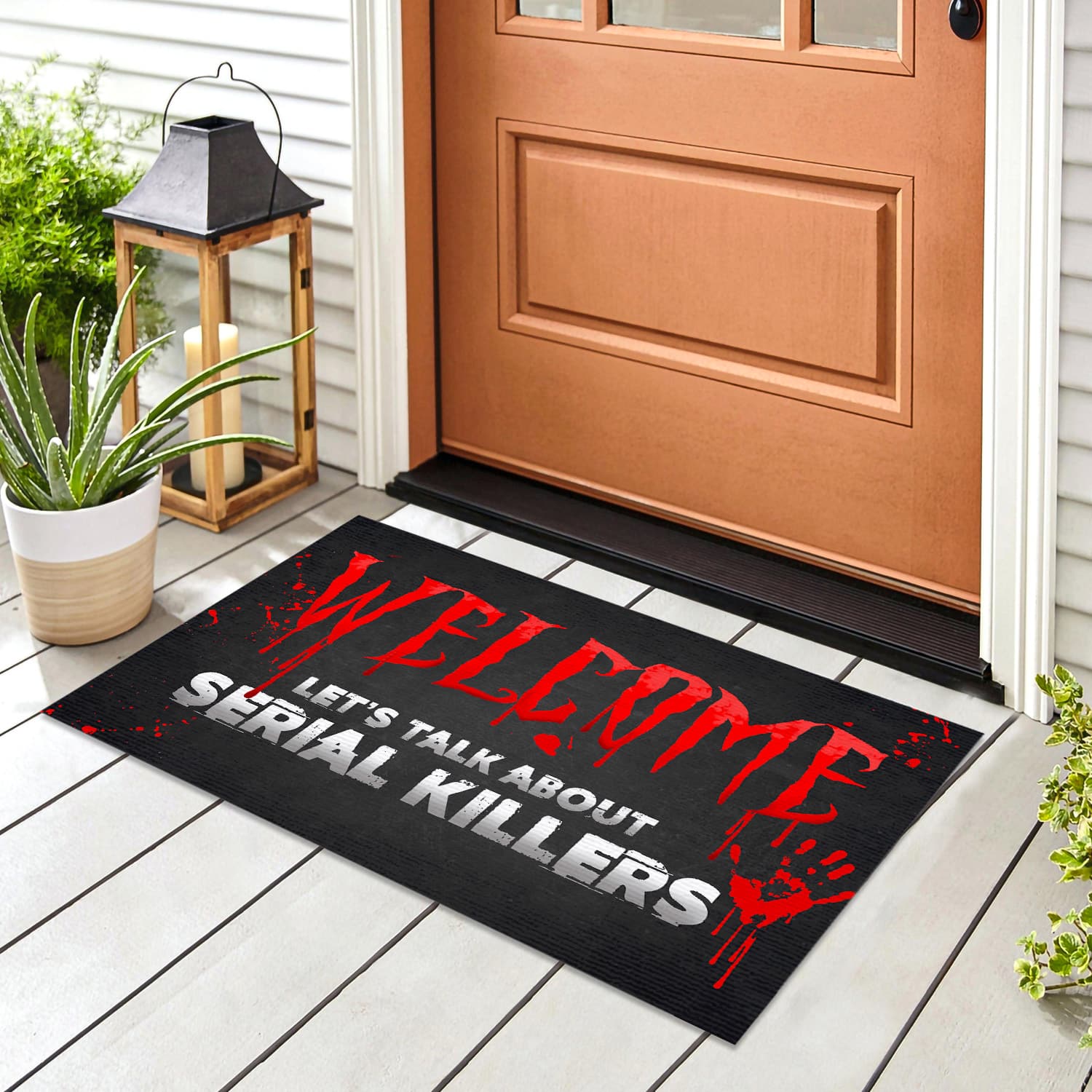 7LV. Welcome Lets Talk About-A(3) Doormat mockup 8