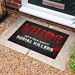 7LV. Welcome Lets Talk About-A(3) Doormat mockup 10fx