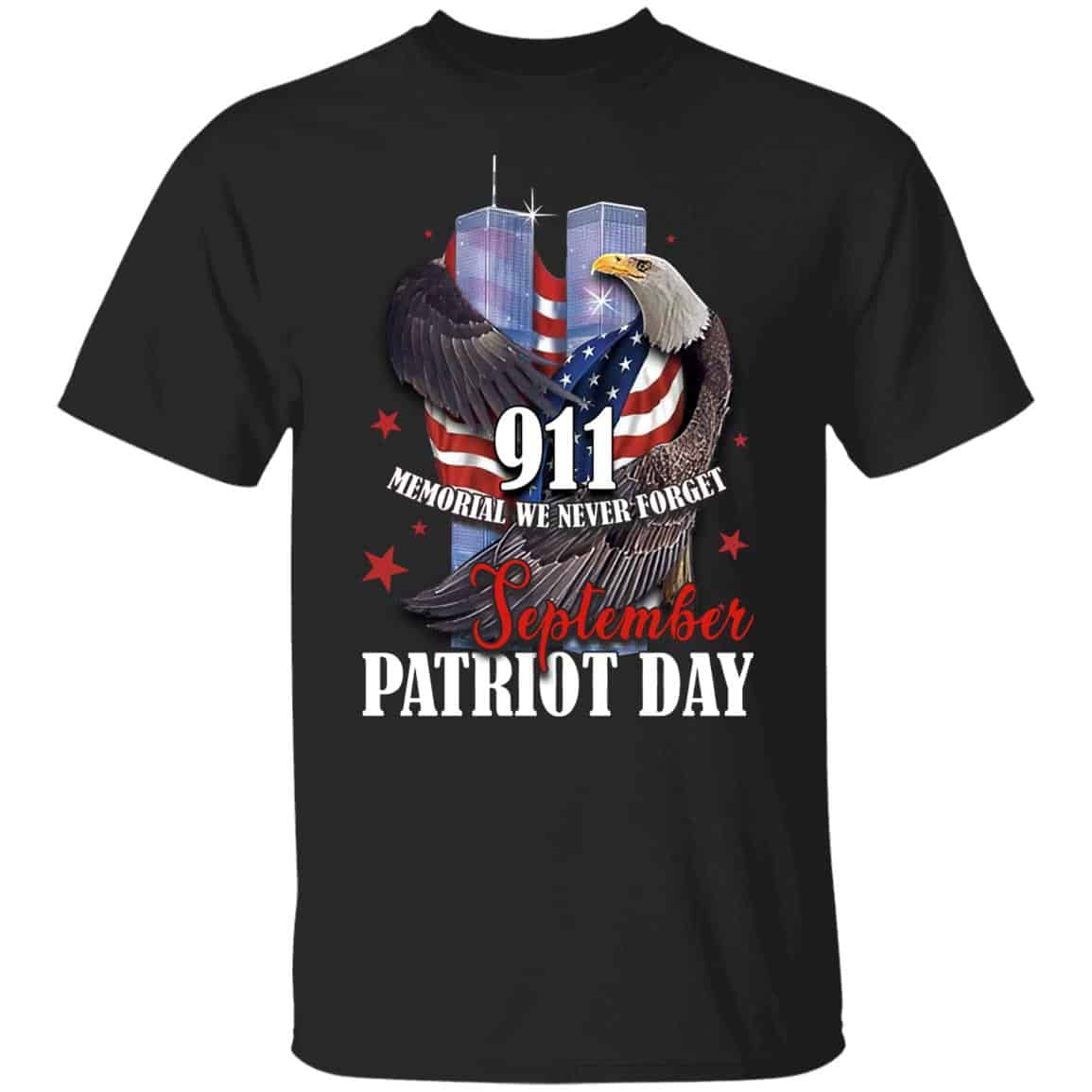 9/11 20th Anniversary Shirt, Black, Unisex T-Shirt