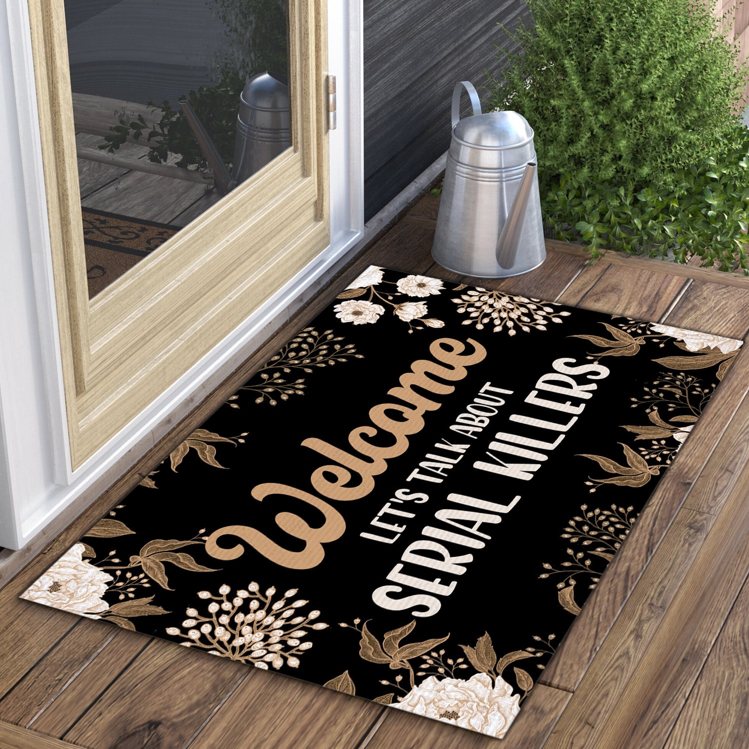 7LV. Welcome Lets Talk About-B(3) Doormat mockup 3