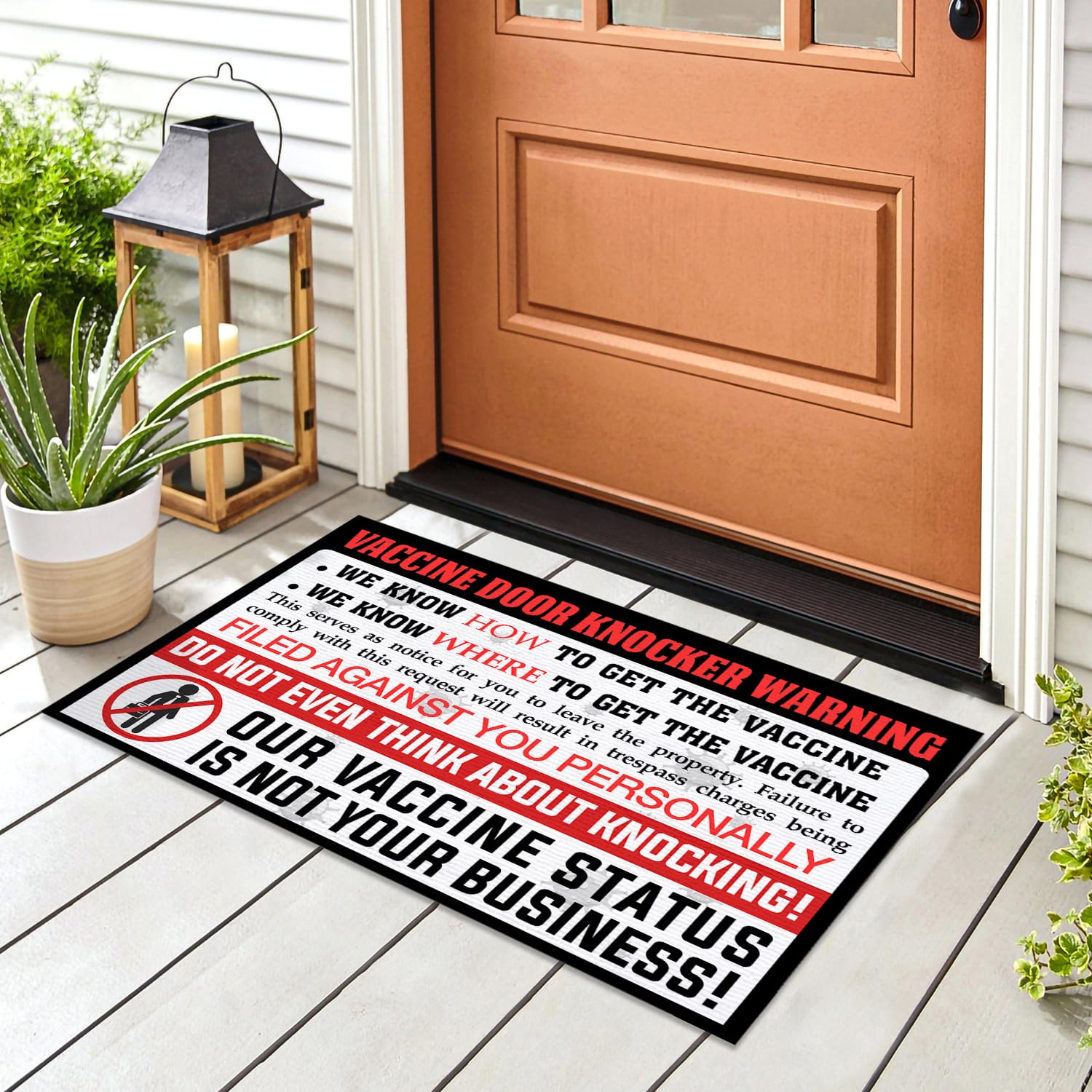 1UT. Vaccine Door Knocker Doormat mockup 8