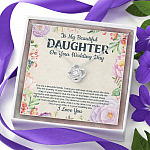 To My Beautiful Daughter On Your Wedding Day You Are A Beautiful Bride Love Knot Necklace