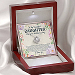To My Beautiful Daughter On Your Wedding Day You Are A Beautiful Bride Love Knot Necklace