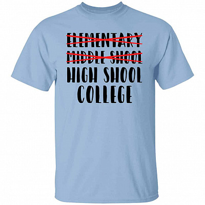 Middle School Graduation Tshirt, Light Blue, Unisex T-Shirt