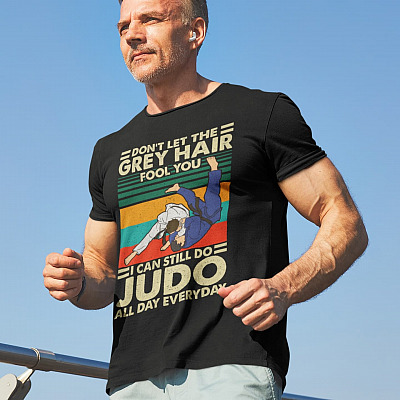 Alternative view of Don't Let The Grey Hair Fool You I Can Still Do Judo All Day Everyday T-Shirt - V-Neck Shirt