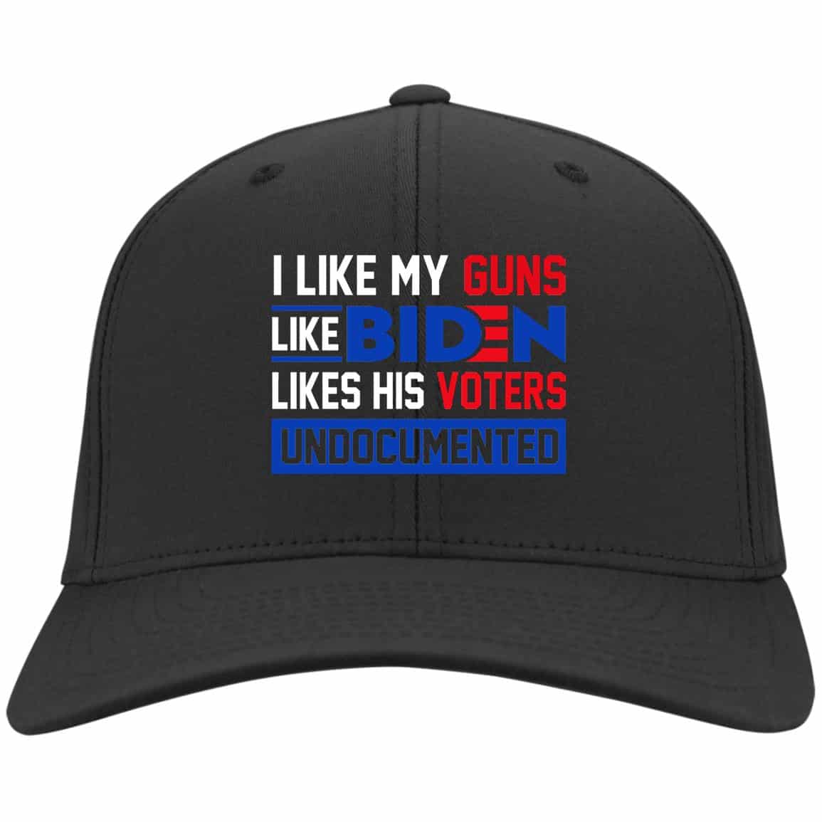I Like My Guns Like Biden, Black, Twill Cap