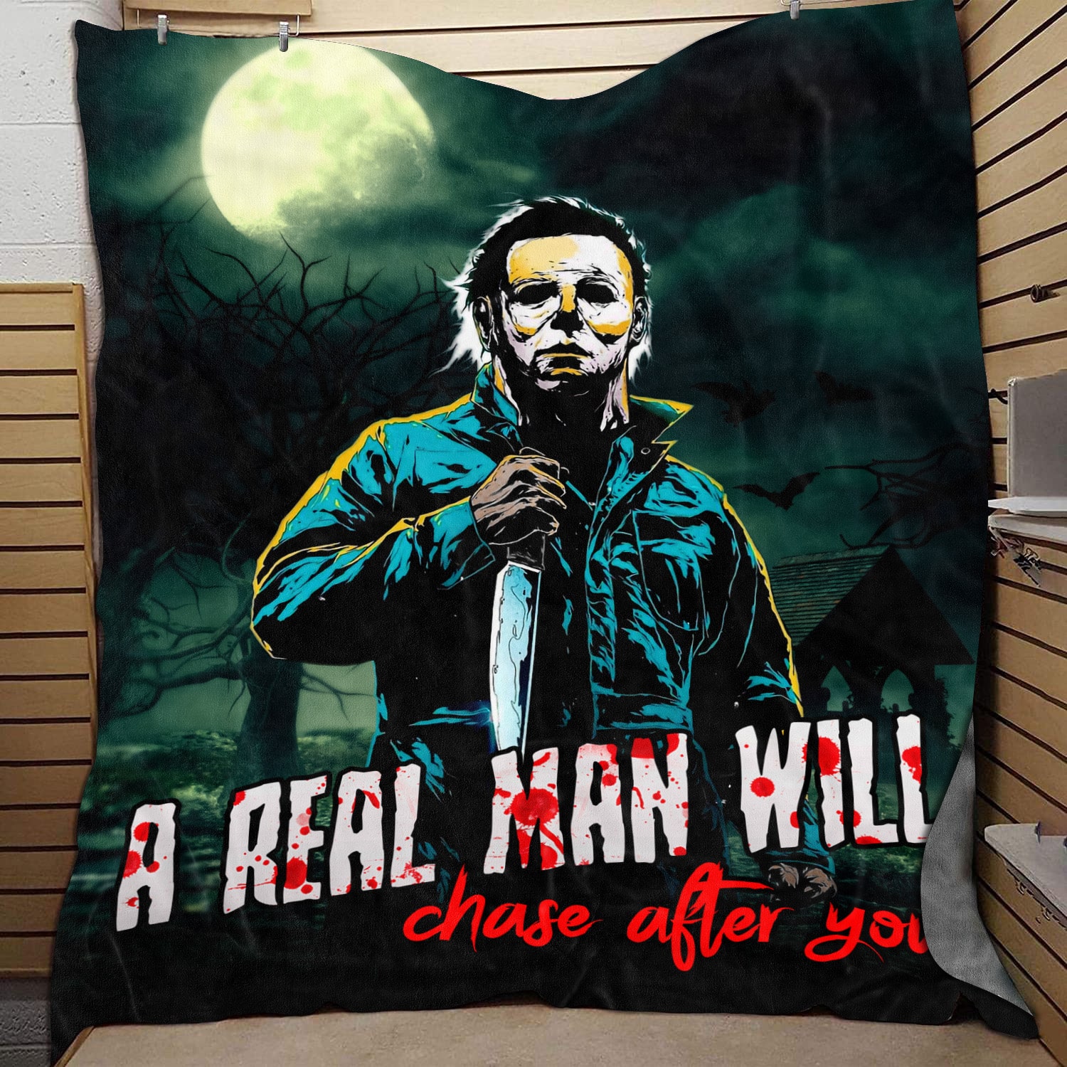 8LV. Real Man Will Chase-Blanket Blanket Mockup 9